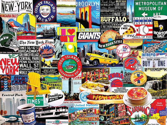 White Mountain Puzzles New York New York! cover image for family puzzle night