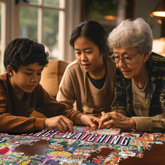 White Mountain Puzzles precision-cut pieces ensure snug fits and minimal piece friction.