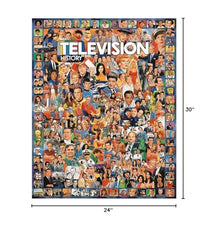 White Mountain Puzzles tv room wall art enhances decor and nostalgic conversation