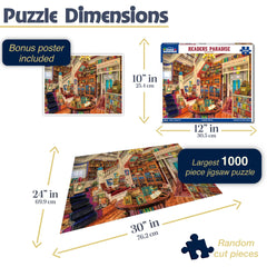 White Mountain Readers Paradise puzzle pieces spread for family-friendly play.