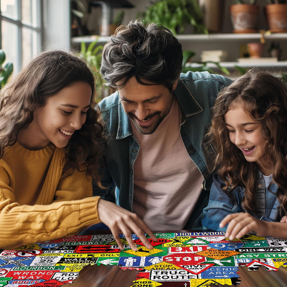 White Mountain USA-made puzzle with high-precision cuts delivering precise piece fit