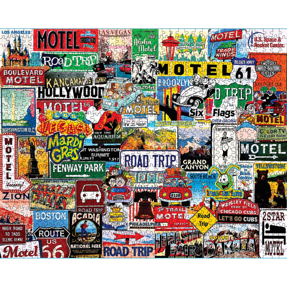 White Mountain Road Trip family puzzle session on table promotes collaborative fun