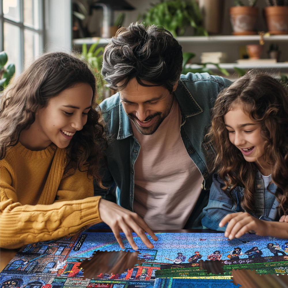 White Mountain Rock Roll Heaven puzzles are proudly made in the USA.