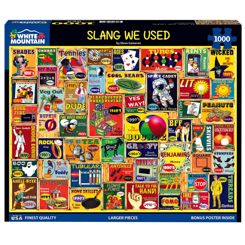 White Mountain Slang We Used puzzle pieces in hand, easy grip for all ages