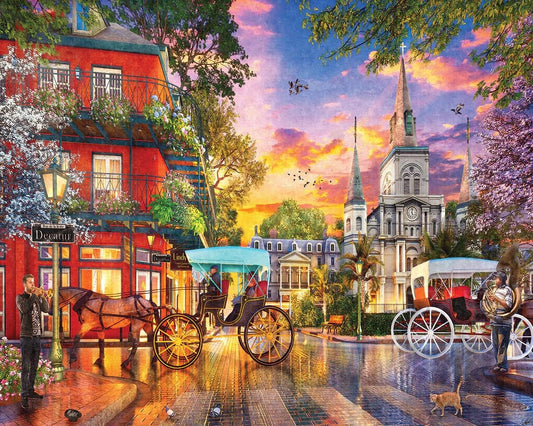 White Mountain Sunset in New Orleans 1000-piece puzzle for engaging family evenings.
