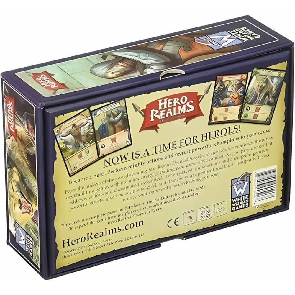 White Wizard Games Hero Realms spell cards in play illustrate high-skill tactics and turn-based synergy.