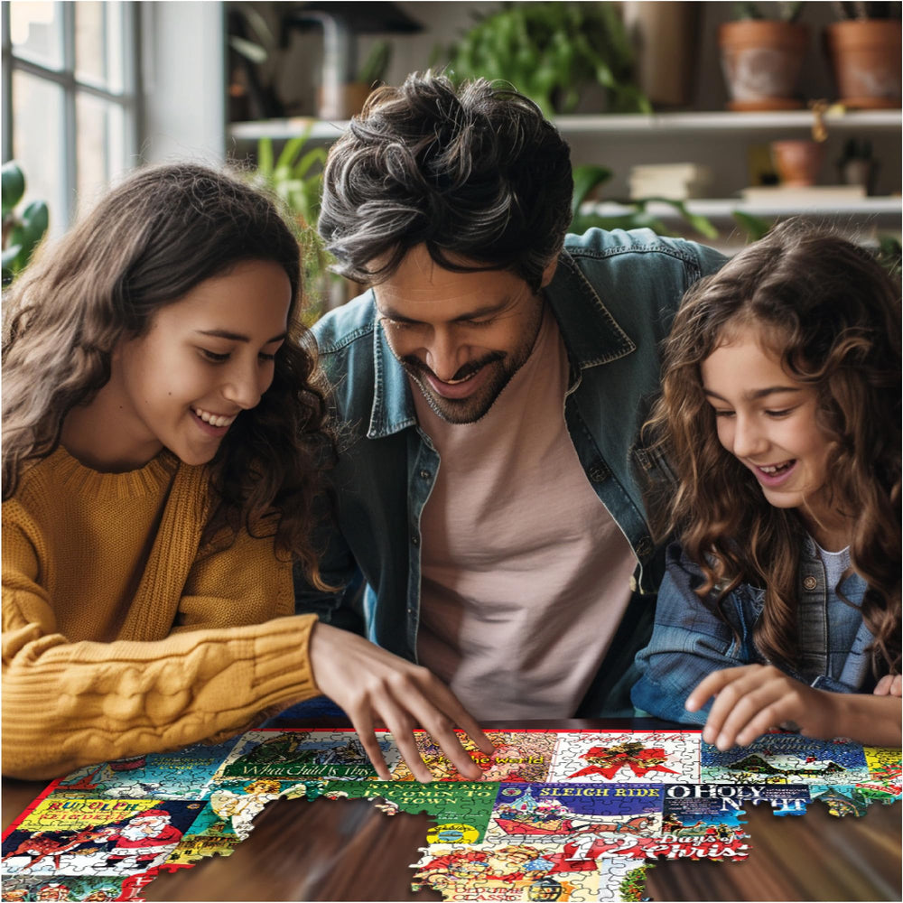 White Mountain 1000pc jigsaw precision-cut pieces for snug interlock
