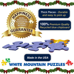 White Mountain finished-24x30-puzzle reveals a stunning wall display after completion.
