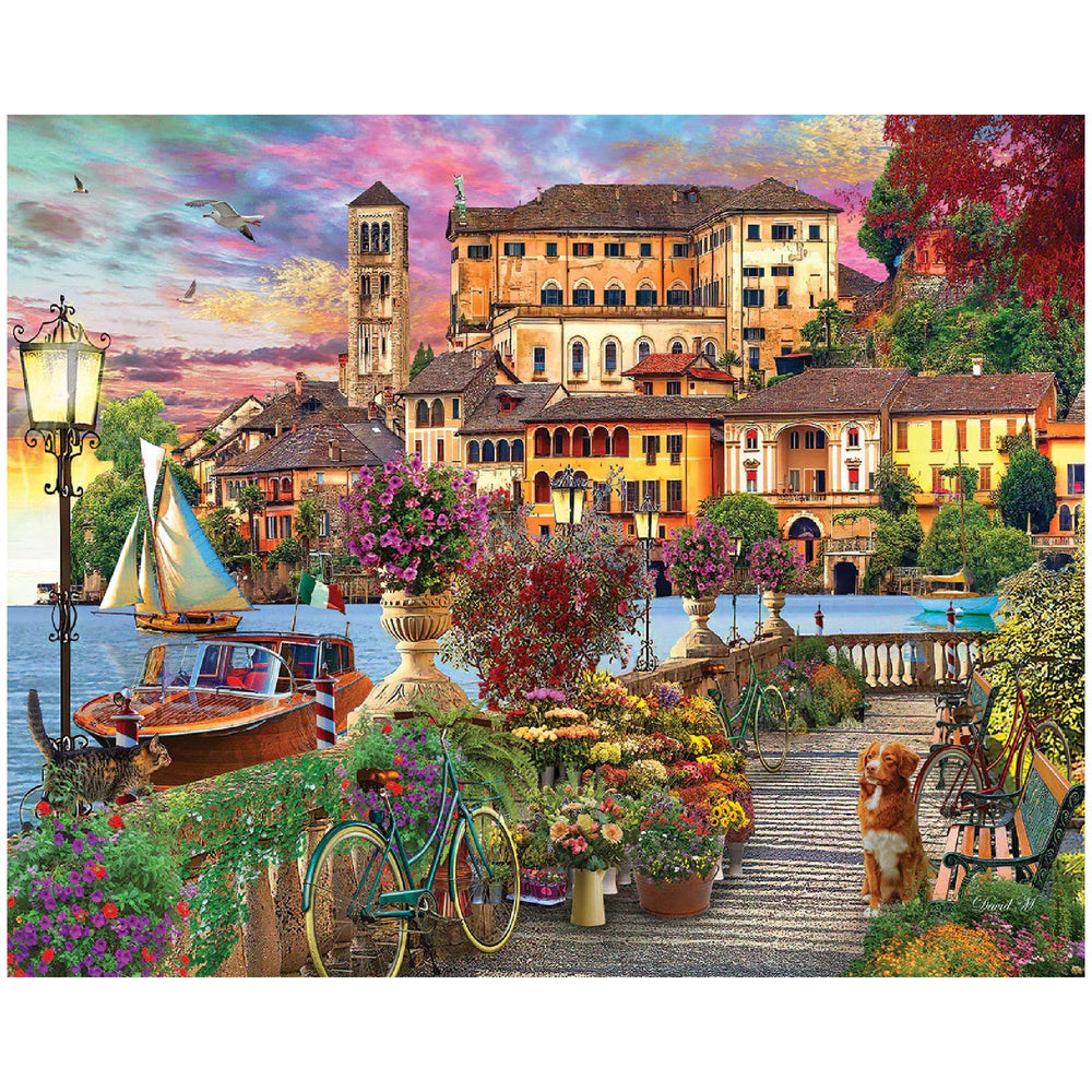 White Mountain Italian Promenade puzzle box image, perfect for family bonding.
