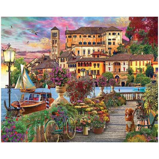 White Mountain Italian Promenade puzzle box image, perfect for family bonding.