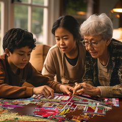 White Mountain Lighthouse coastal scene puzzle inspires calm framing after completion.