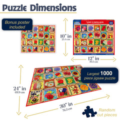White Mountain 1000-piece collage puzzle featuring Steve Cameron artwork for family nights
