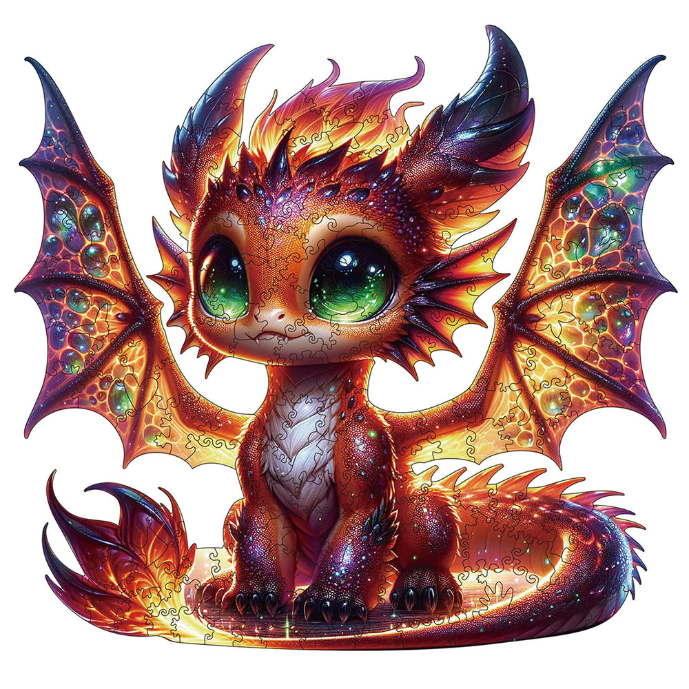 WHJSG dragon wood puzzle cover—vibrant colors invite family challenges