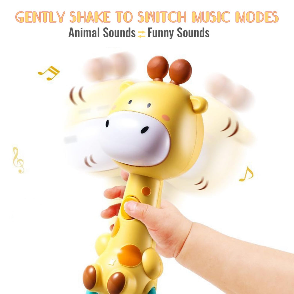 WHNKFB Bright Yellow Giraffe soft rubber body safe for mouthing