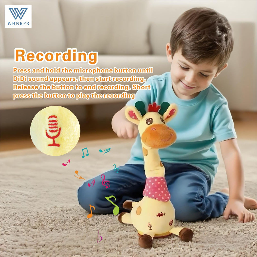 WHNKFB Soft plush giraffe offers safe, cuddly comfort for babies.