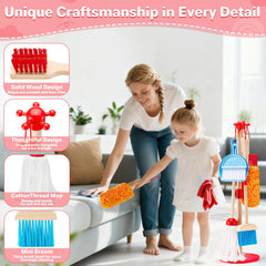 WHOHOLL wooden hand brush strengthens fine motor skills during play.