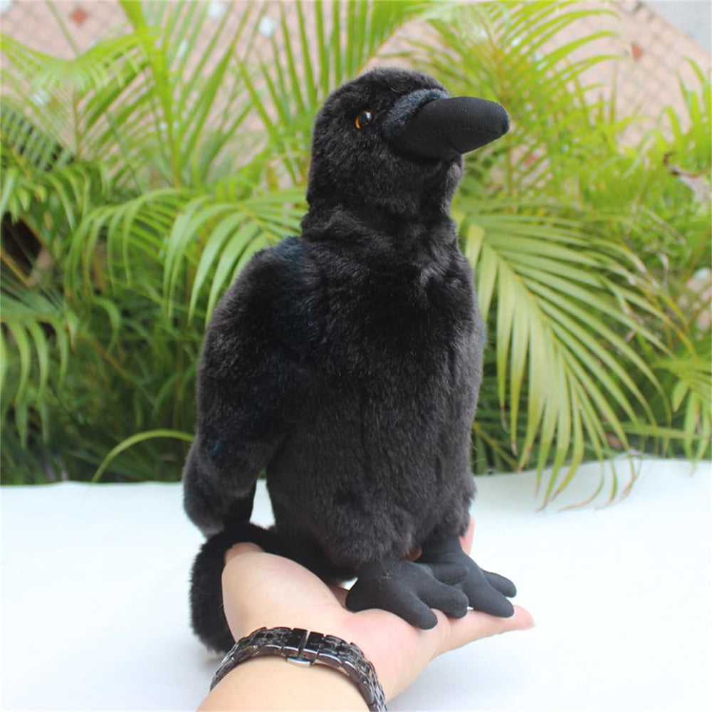 Whrigud crow plush 9.44-inch size is ideal for cozy hugs.