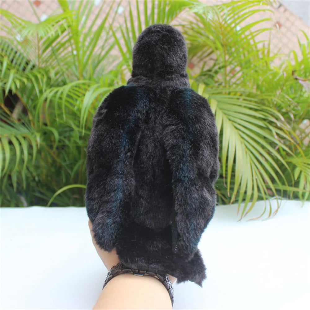 Whrigud crow plush with soft texture invites cuddling and comfort.