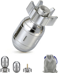 WHWUE 3-in-1 metal fidget spinner main body showing premium stainless steel craftsmanship.