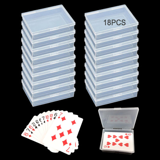 Whyogeta 18Pcs card box set with clear cases for quick card viewing