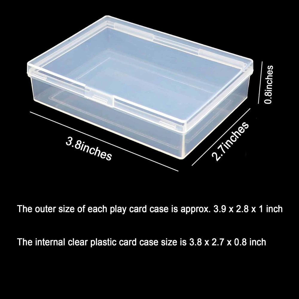 Whyogeta clear plastic card case with secure latch for safe transport