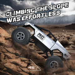 WIAORCHI RC car LED headlights illuminate trail rides for better visibility.