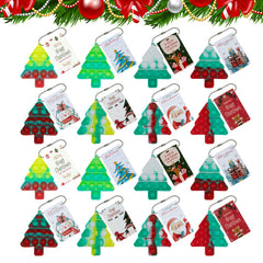 Widiso 16Pcs Mini Pop Keychain Bubbles as a Christmas ornament and portable fidget.
