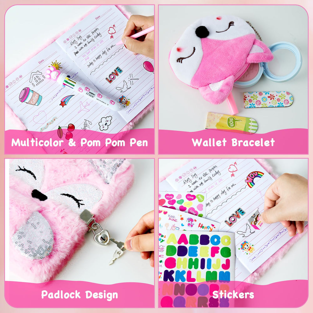 WIEWUSCH diary accessories pouch with stickers and organization