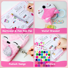 WIEWUSCH diary accessories pouch with stickers and organization