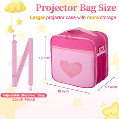 Wigojoy pink carrying case with adjustable shoulder strap for easy carrying by kids