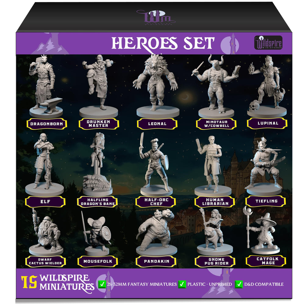 Wildspire hero miniatures collection for dynamic D&D battles