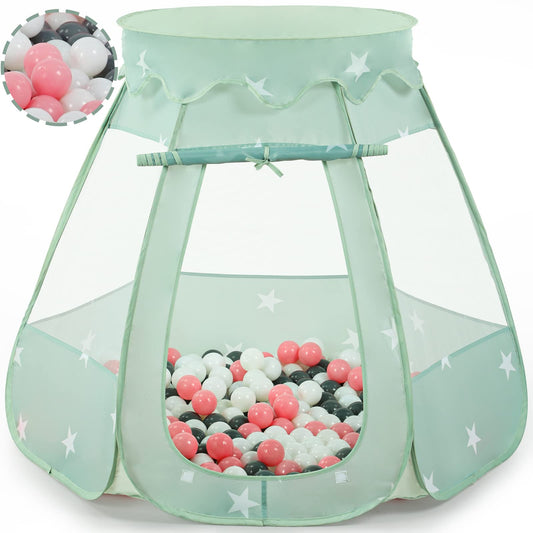 Wilhunter baby ball pit tent in pink exterior for cozy play space