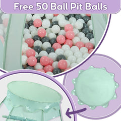 Wilhunter ball pit tent with 50 balls for sensory play at home