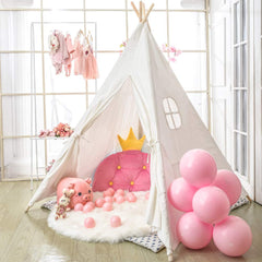 Wilhunter Kids Teepee Tent with star lights for cozy reading time