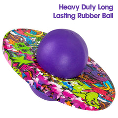 Willingfun Pogo Ball purple anti-slip deck close-up improves traction.