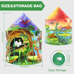 WillingHeart dinosaur themed play tent at birthday party, ideal for ages 3–8