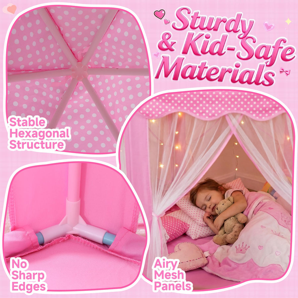Wilwolfer Durable Polyester Fabric Tent resists wear for everyday kid play.