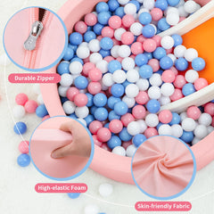 Wilwolfer ball pit ships vacuum-sealed for easy transport and quick setup.