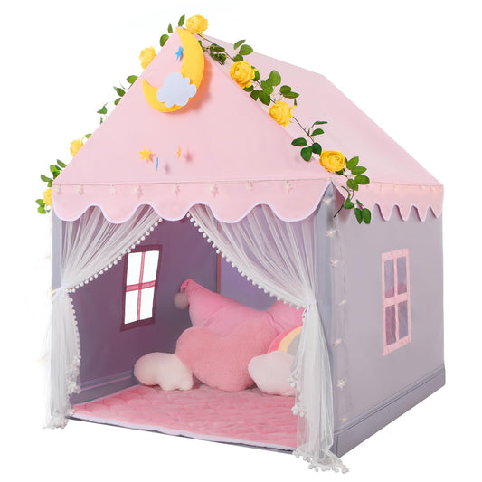 Wilwolfer kid tent with star lights, cozy play space for toddlers.