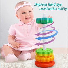 Winbar dexterity fine motor toy supports precise finger movements during stacking.