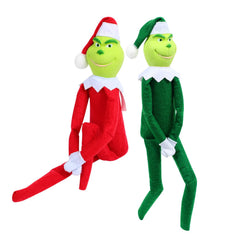 Winblot Christmas Elf Plush Doll on tabletop display adds festive charm.