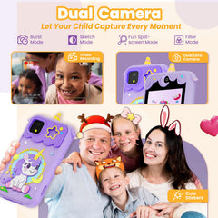 Windpaint Kids Phone purple educational apps, ABCs and animals promote early literacy.