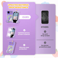 Windpaint Kids Phone purple story time and math games, engaging learning activities.