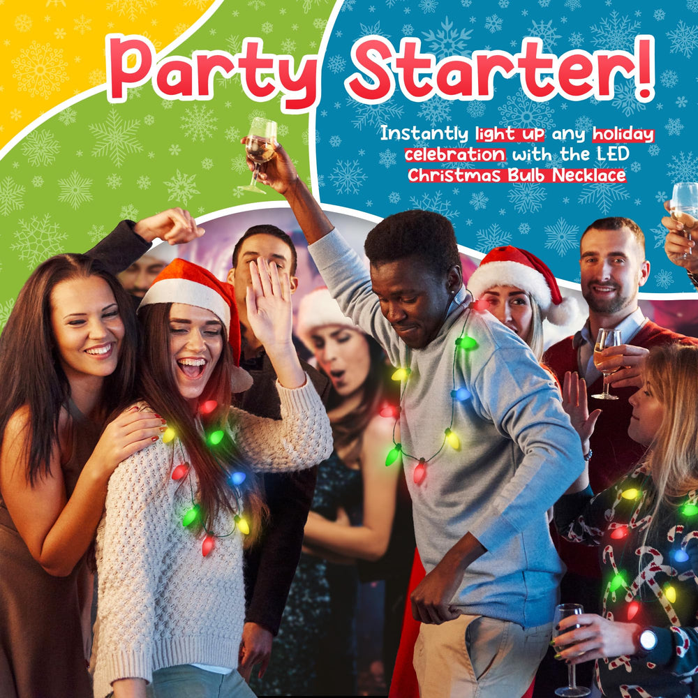 Windy City Novelties Christmas party necklace makes a fun costume accessory