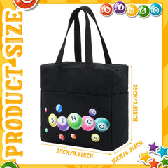 Windyun bingo bag interior layout for quick access to daubers and tickets.