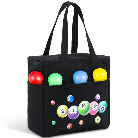 Windyun bingo bags front view showing 10 pockets for organized game essentials.