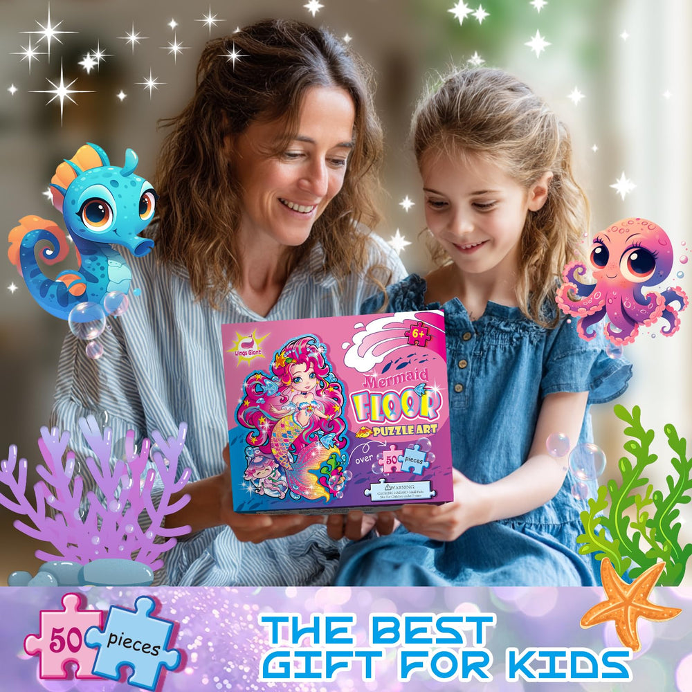 Wings Giant birthday Christmas mermaid puzzle makes a versatile gift