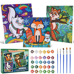 Wings Giant paint-by-numbers framed 3-pack kit for kids with ready-to-display art.