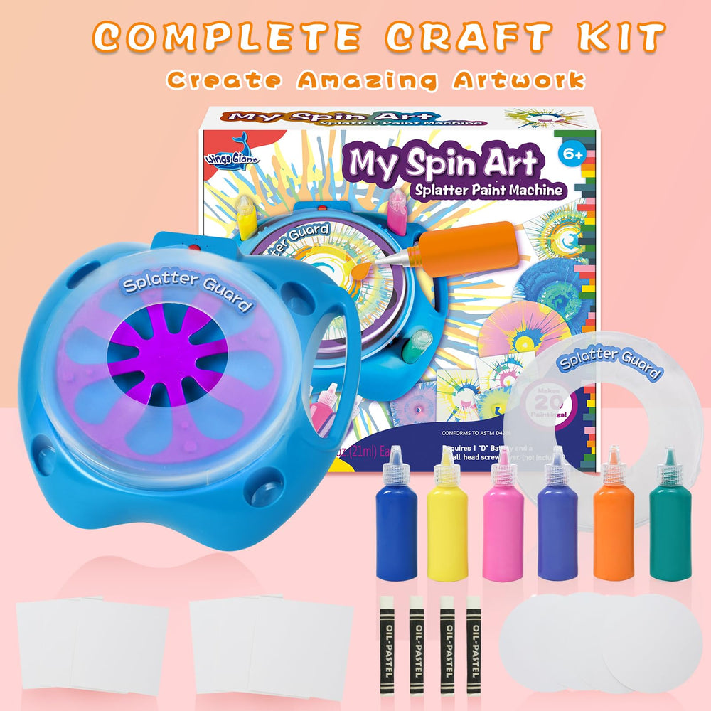 Wings Giant splatter guard helps keep play space tidy during art.