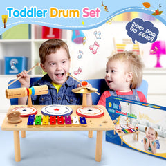 Wingyz rainbow xylophone with 8 notes aligns color with sound for early learning